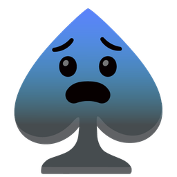 Fearful face and Spade suit