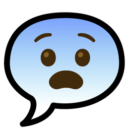 Fearful face and Speech balloon