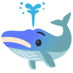 Fearful face and Spouting whale