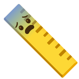 Fearful face and Straight ruler