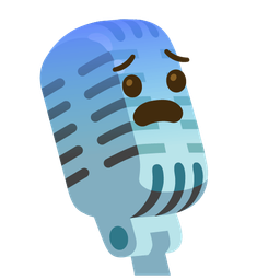 Fearful face and Studio microphone