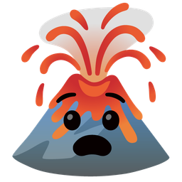 Fearful face and Volcano