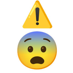 Fearful face and Warning