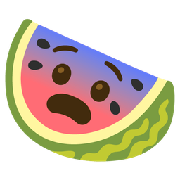 Fearful face and Watermelon