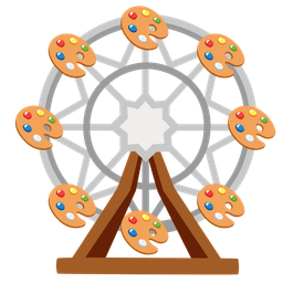 ferris wheel and artist palette