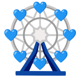 ferris wheel and blue heart
