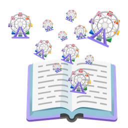 ferris wheel and books