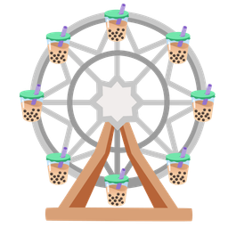 ferris wheel and bubble tea