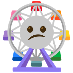 ferris wheel and confused face