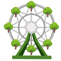 ferris wheel and deciduous tree