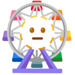 ferris wheel and dotted line face