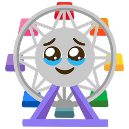 ferris wheel and face holding back tears