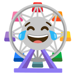 Ferris wheel and Face with tears of joy