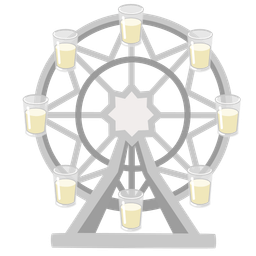 ferris wheel and glass of milk