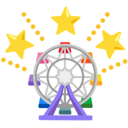 ferris wheel and glowing star