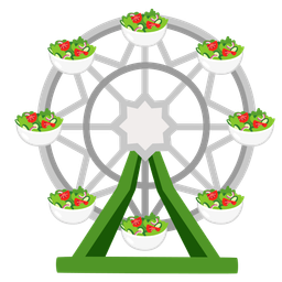 ferris wheel and green salad