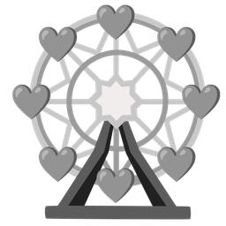 ferris wheel and grey heart