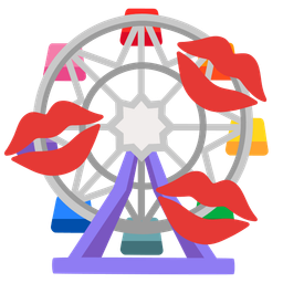 ferris wheel and kiss mark