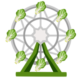 ferris wheel and leafy green