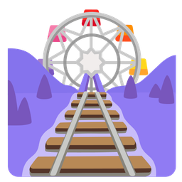 ferris wheel and locomotive