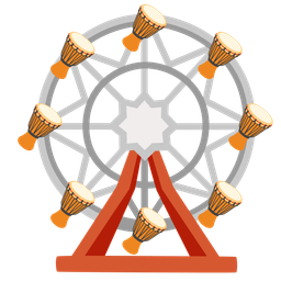 ferris wheel and long drum