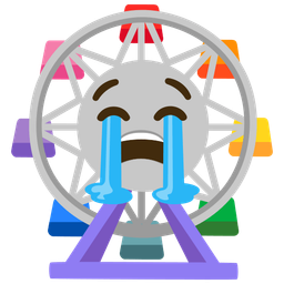 ferris wheel and loudly crying face