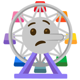 ferris wheel and lying face