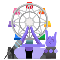 ferris wheel and microphone