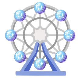 ferris wheel and mirror ball