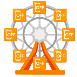 ferris wheel and mobile phone off