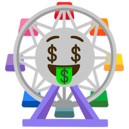 Ferris wheel and Money-mouth face