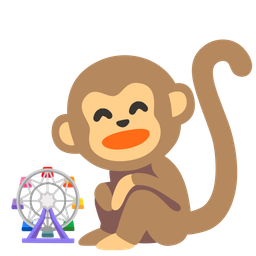 ferris wheel and monkey face