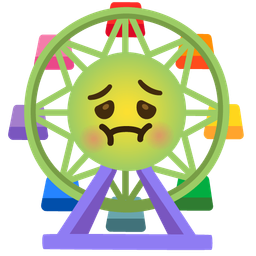 ferris wheel and nauseated face
