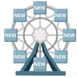 ferris wheel and NEW button