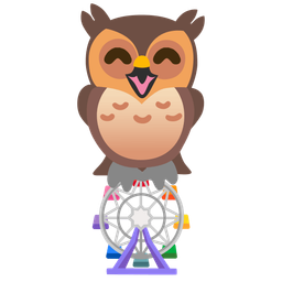 ferris wheel and owl