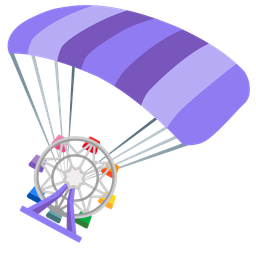 ferris wheel and parachute