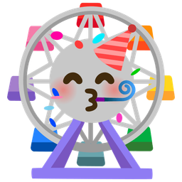 ferris wheel and partying face