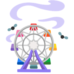 ferris wheel and pile of poo