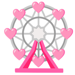 ferris wheel and pink heart