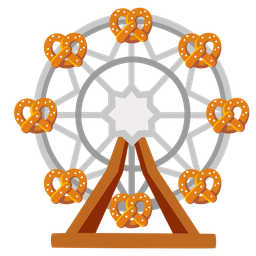 ferris wheel and pretzel