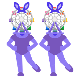 ferris wheel and rabbit face