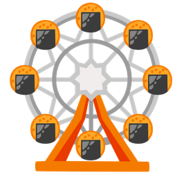 ferris wheel and rice cracker