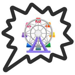 ferris wheel and right anger bubble