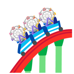 ferris wheel and roller coaster