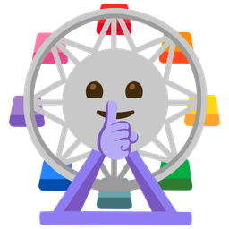 ferris wheel and shushing face