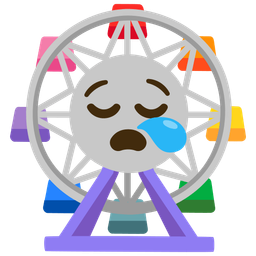 ferris wheel and sleepy face