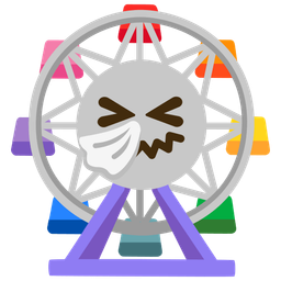 ferris wheel and sneezing face
