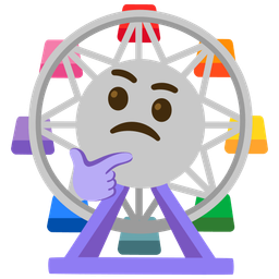 ferris wheel and thinking face
