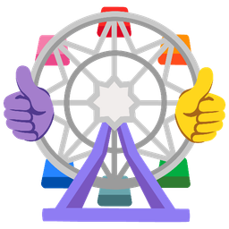 ferris wheel and thumbs up