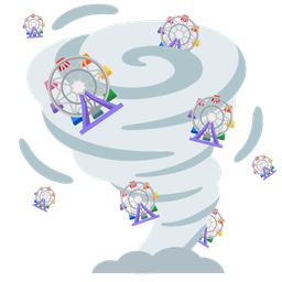 ferris wheel and tornado